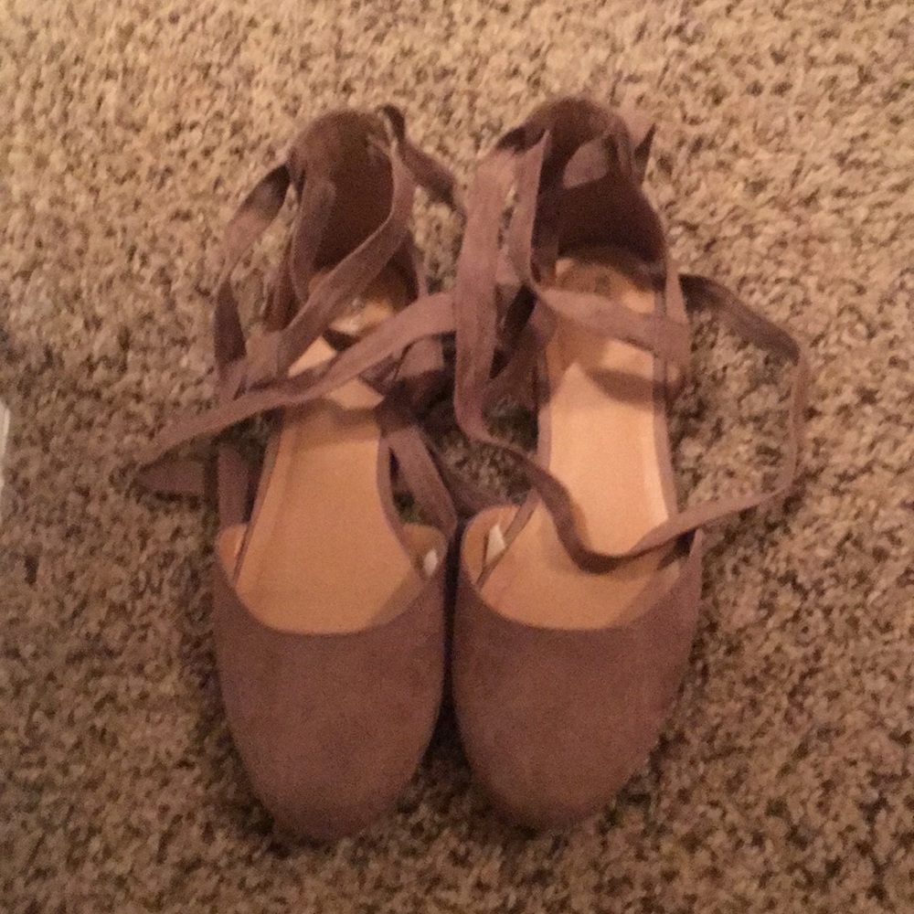 Lace up flats